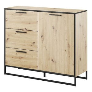 Komoda typ 860 Bryanna (dub artisan + čierna)