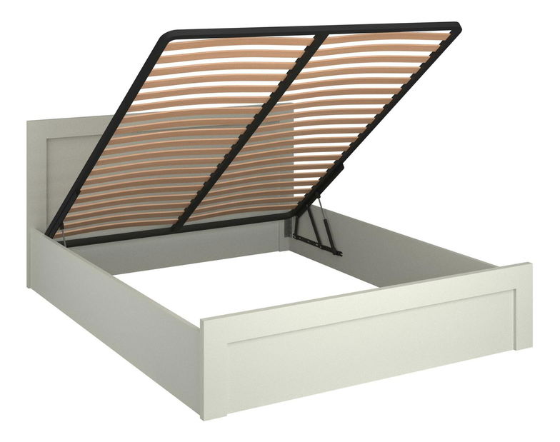 Manželská postel 160 cm Kodro (kašmír + dub evoke) (s roštem) (s úl. prostorem)