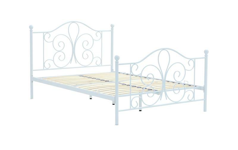 Manželská postel 140 cm Patience 140 (s úložným prostorem) (bez matrace) (bílá)
