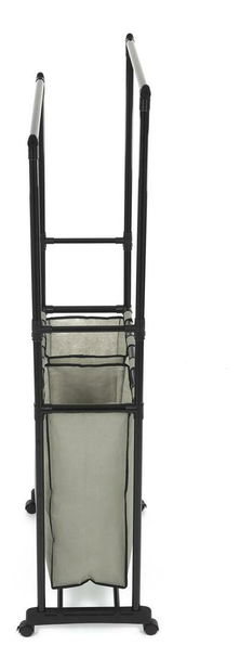 Věšák na kolečkách Ganara (černá + šedá)