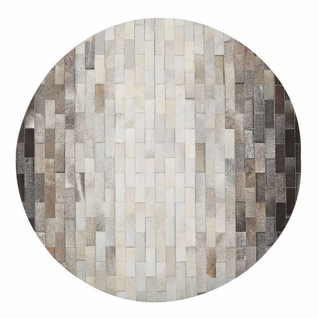 Koberec 140 cm DARAL (kulatý) (hnědá + béžová)