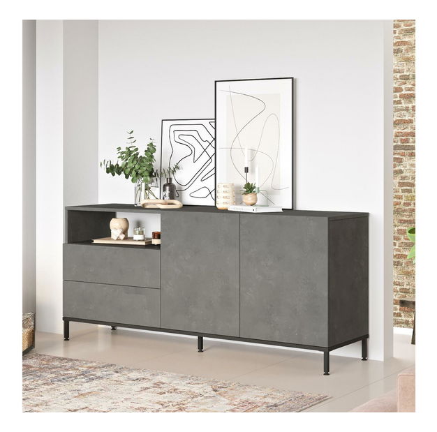 Konzolový stolek Levoretta 32 (šedá + černá)