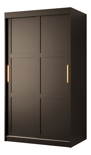 Šatní skříň Riven 1 100 (matná černá)