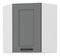 Horní rohová kuchyňská skříňka Lucid 58 x 58 GN 72 1F (dustgrey + bílá)
