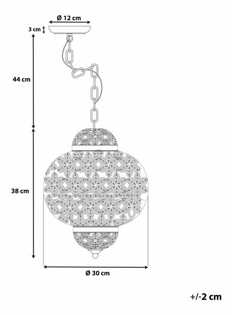 Závěsná lampa Beloit (stříbrná)