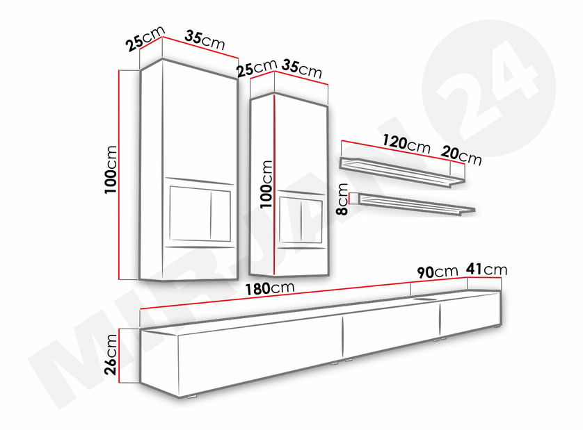 Obývací stěna s komodou Baros 10 *výprodej