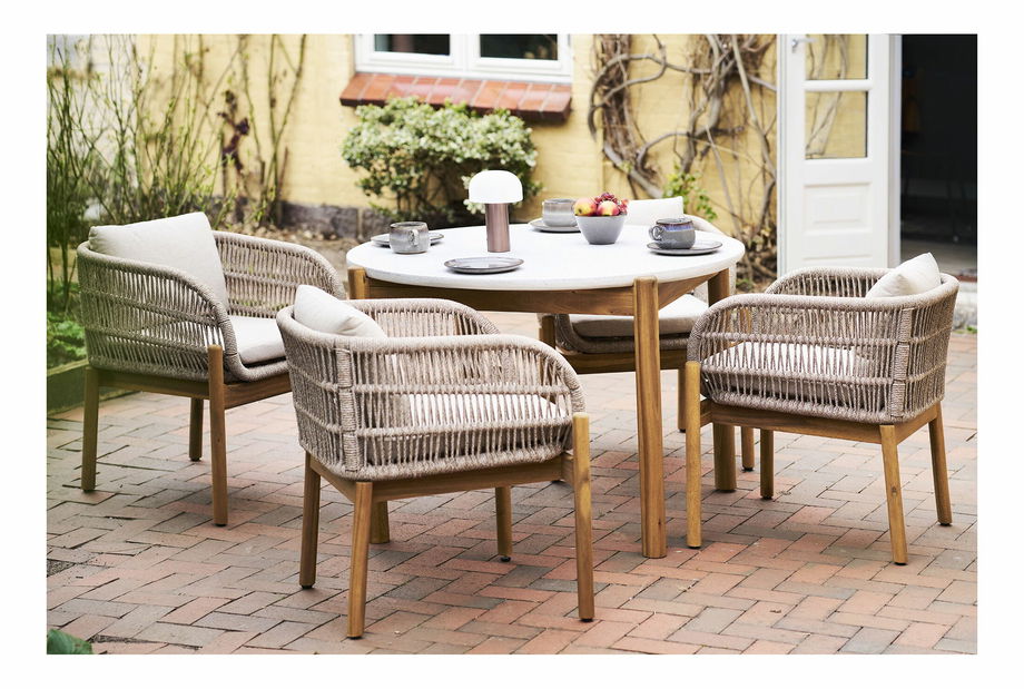 Zahradní set Taleria 6 (hnědá + béžová)