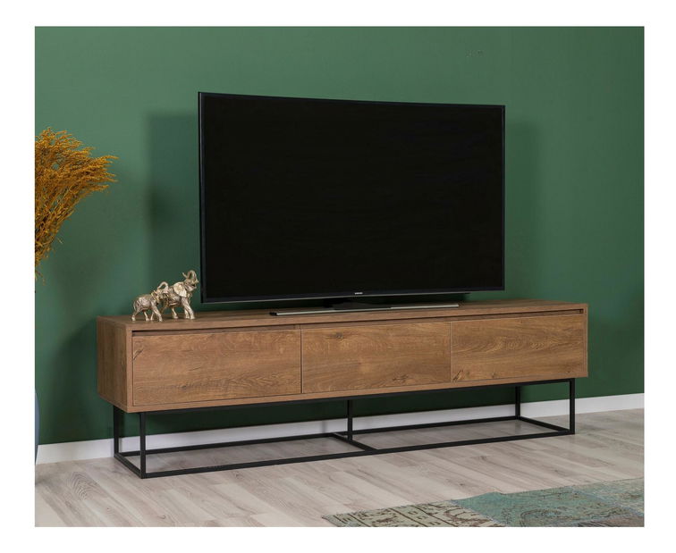 Souprava nábytku do obývacího pokoje Laxi 21 (ořech + černá)