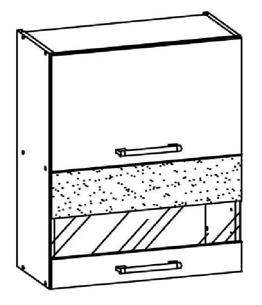 Horní kuchyňská skříňka Modesta MD8 G60W