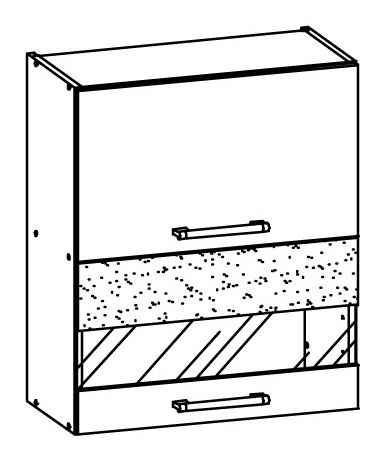 Horní kuchyňská skříňka Modesta MD8 G60W