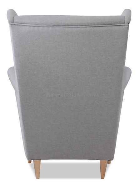 Křeslo ušák Margis (šedá + černá)