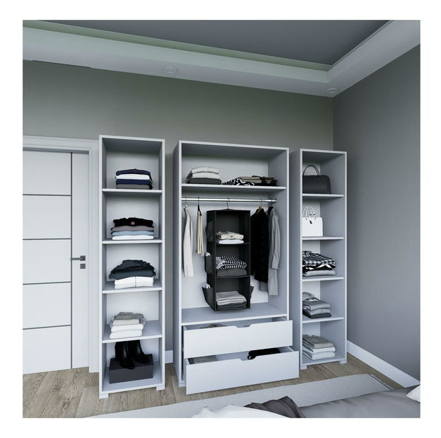 Šatní skříň Durun 23 (bílá matná)