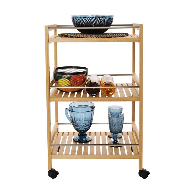 Servírovací vozík Ensi (přírodní bambus)