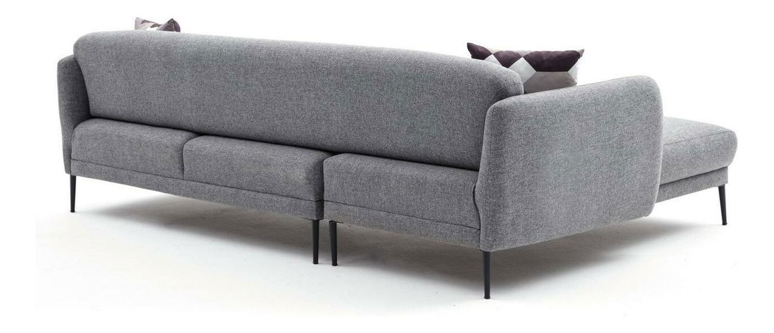 Rohová sedačka Victory (L) (šedá + černá)