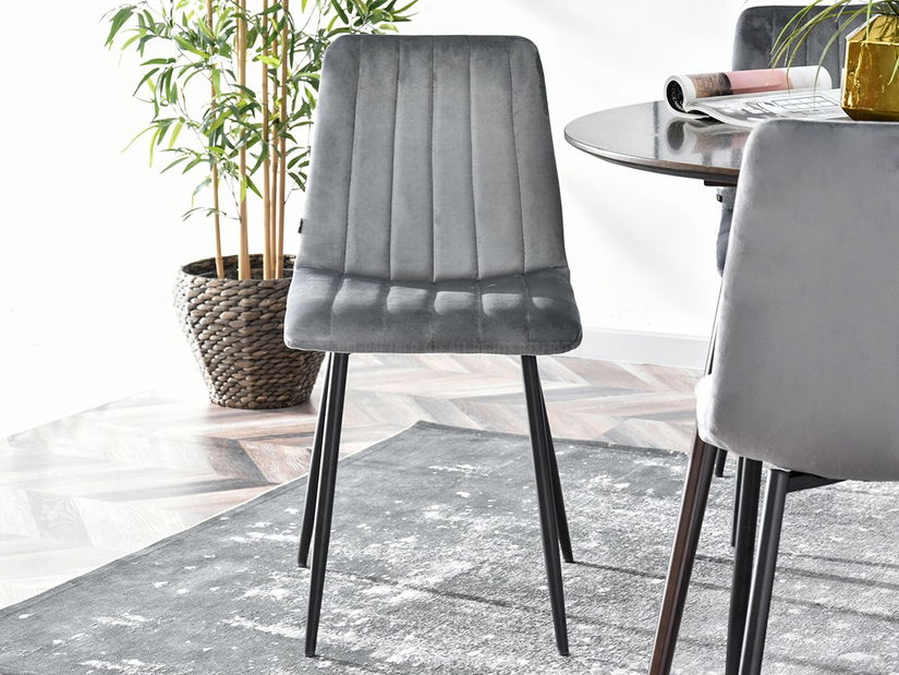 Židle Mia (šedá + zlatá)