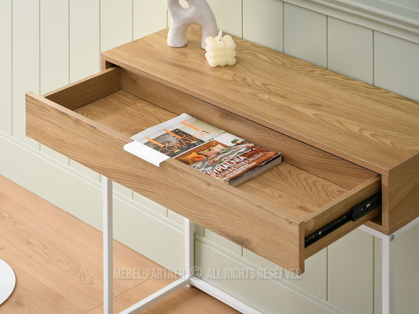 Konzolový stolek Norma M (dub + bílá)