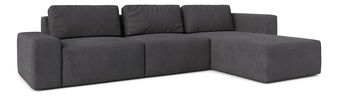 Rohová sedací souprava Berliner (P) (tmavě šedá)