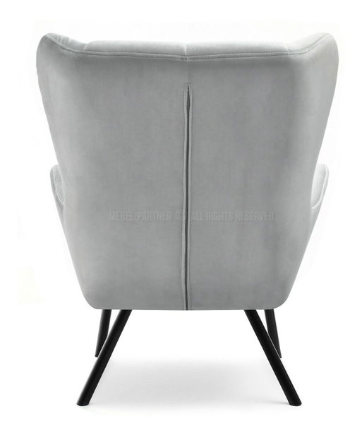 Designové křeslo Norweien (šedá + zlatá)