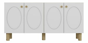 Komoda Elisondo (dub safírový + bílá)