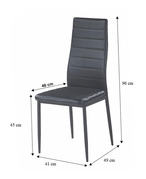Jídelní židle Coleta nova (černá ekokůže) *bazar
