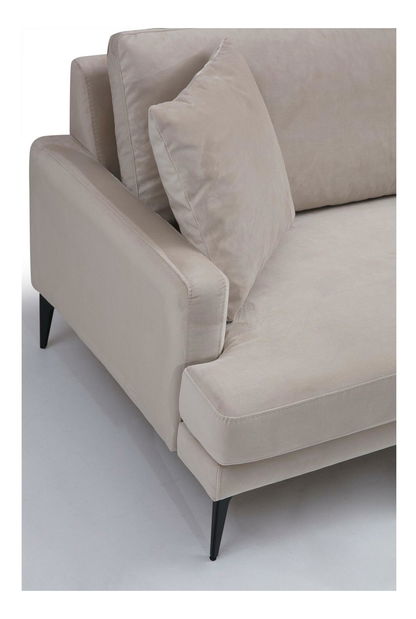 Pohovka dvousedačka Papirolla (béžová + černá)