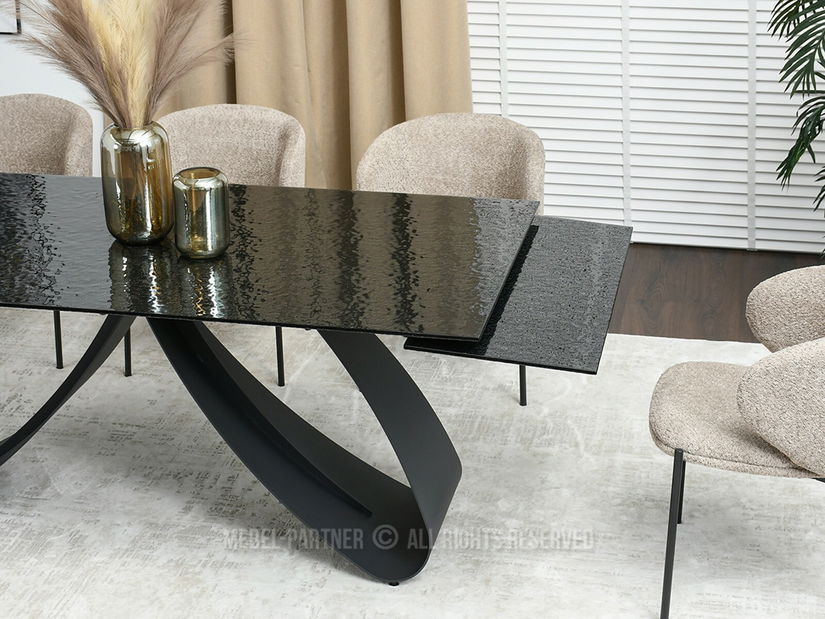 Jídelní stůl Prego (antracitová + černá)