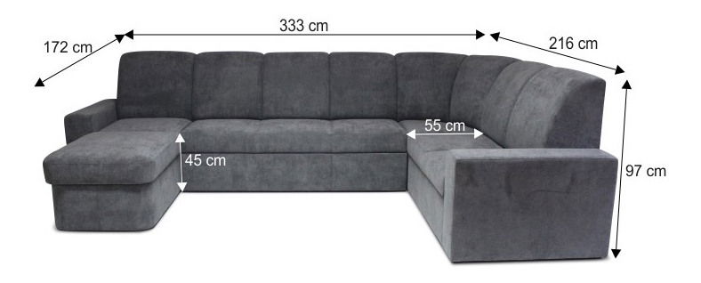 Rohová sedací souprava U Iza New (L)