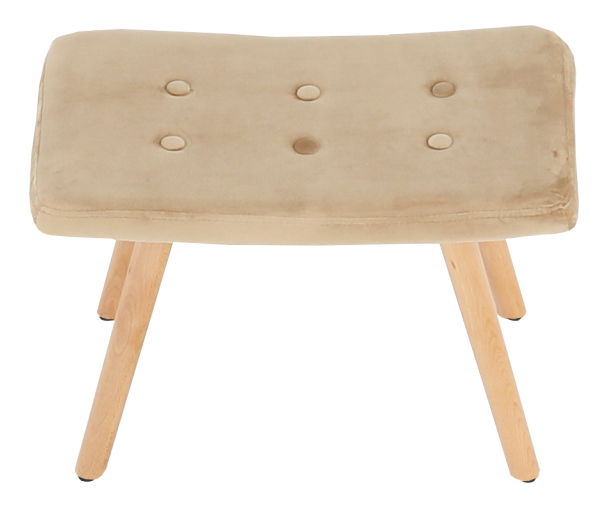 Křeslo s taburetem Lance New (béžová)