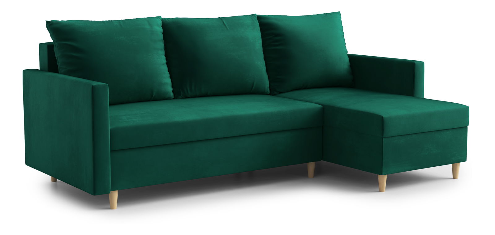 Rohová sedací souprava Ronaldo (P) (tmavě zelená)