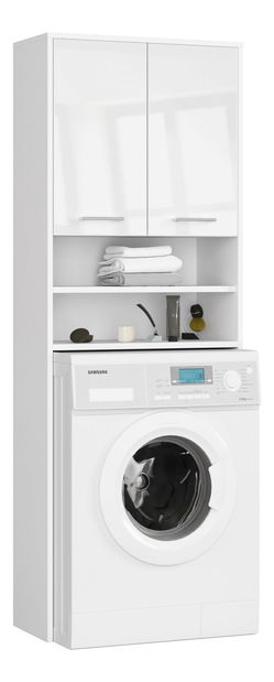 Skříňka na pračku Farid TYP5 (bílá + bílý lesk)