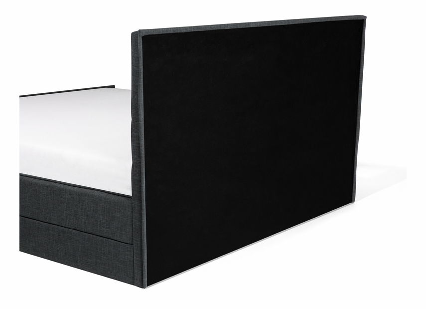 Manželská postel 180 cm VALDO (s roštem) (tmavě šedá)