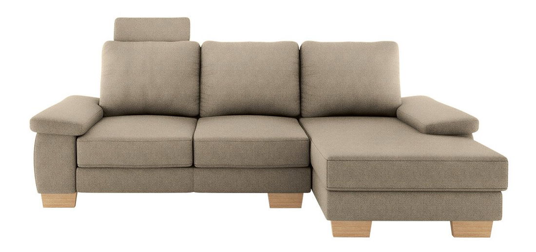 Rohová sedačka Loxy 1 (hnědá) (s úl. prostorem) (P)