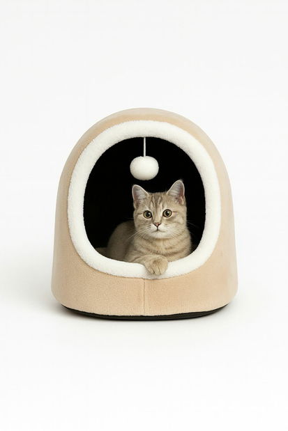 Pelíšek pro kočky Alasia (šedá) 2