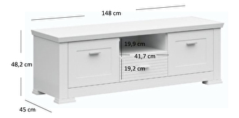 TV stolek/skříňka Alethia (bílá)