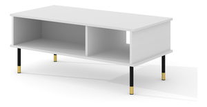 Konferenční stolek Sherlock (bílá + černá + zlatá)