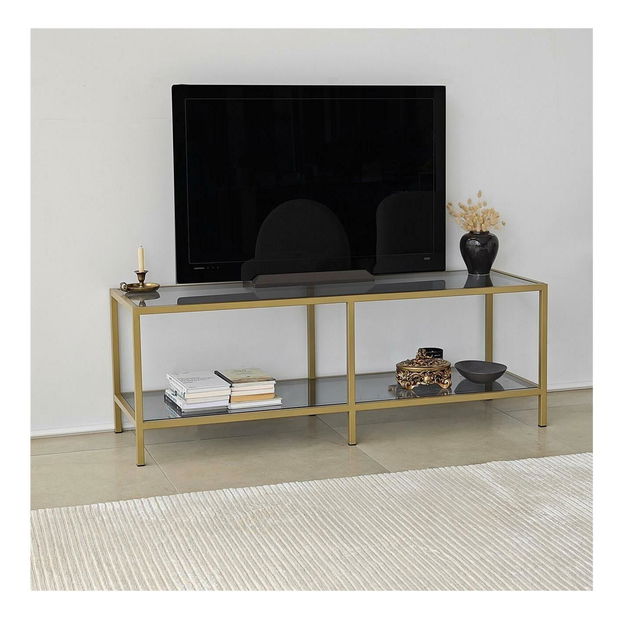 TV stolek Sibade 2 (tmavě šedá + zlatá)