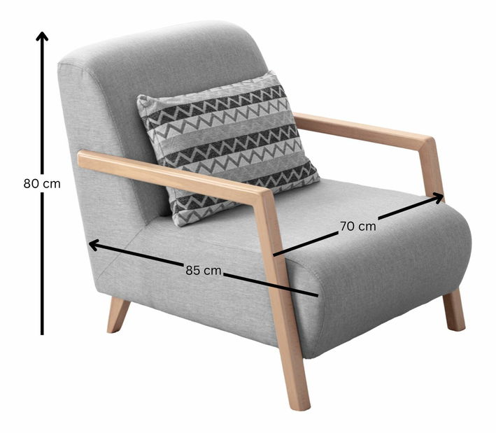 Křeslo Mochi (bílá) 1