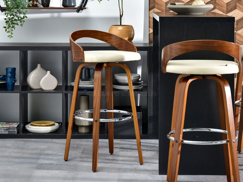 Židle Haime (oříšková + chromová)