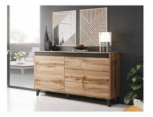 Komoda Nell (dřevo + černá)