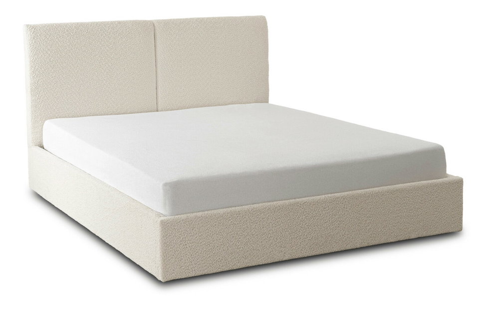 Manželská postel 140 cm Marsel 140 (krémová) (s roštem) (s úl. prostorem)
