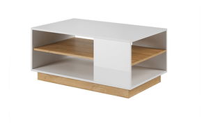 Konferenční stolek Cethos (bílá + dub grandson)