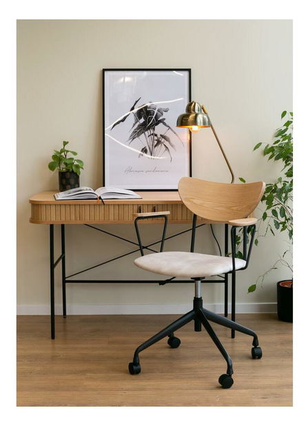 Kancelářská židle Flat (béžová + černá)