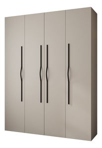 Šatní skříň 180 cm Carmela 40-2 (kašmír + černá)