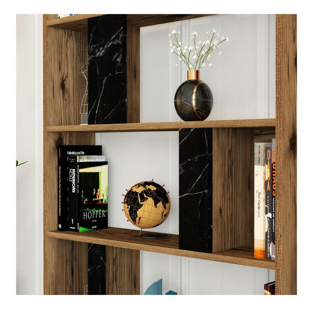 Regál Limba (ořech + černá)