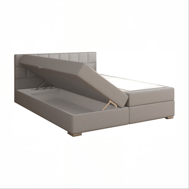 Manželská posteľ Boxspring 160 cm Ferrati (světle šedá) *výprodej