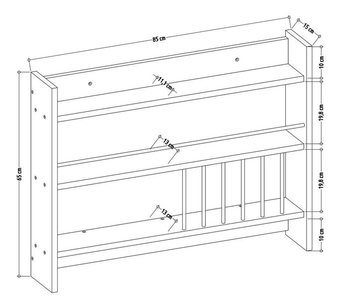 Kuchyňská police Bubaka (bílá)