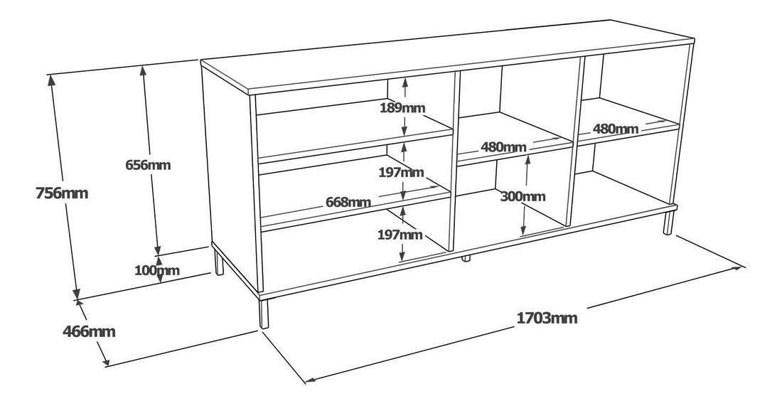 Konzolový stolek Levoretta 32 (šedá + černá)