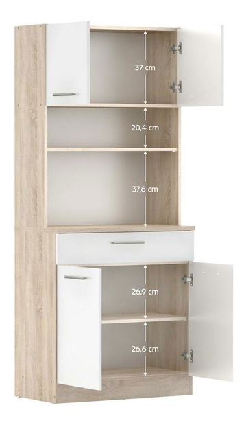 Kuchyňský kout Domini NEW (dub sonoma + bílá)