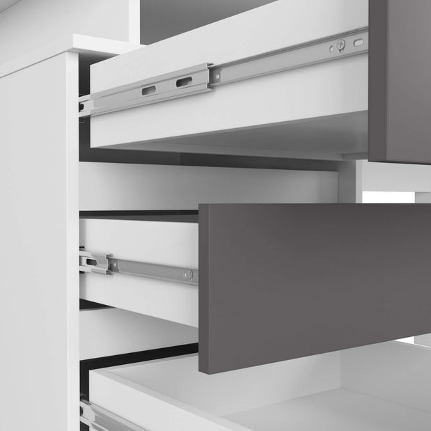 PC stolek Bronte (bílá + šedá)