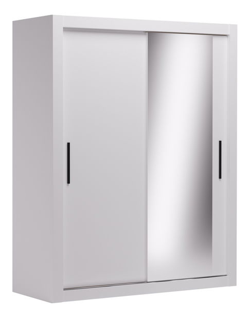 Šatní skříň Mondin (bílá) (se zrcadlem)